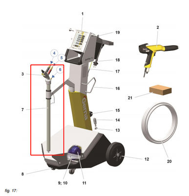 1009679 कोटिंग उपकरण स्पेयर पार्ट्स फ्लुइडाइजिंग / सक्शन यूनिट रो बी