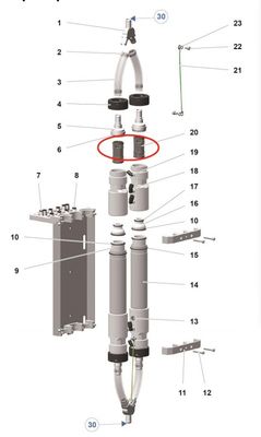 1020805 ब्लैक पिंच वाल्व पाउडर कोटिंग गन पार्ट्स Pp07 मशीन के लिए