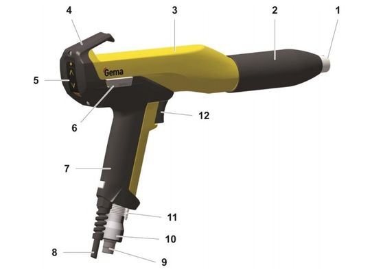 GM03 मैनुअल उपकरण 2 B के लिए LED उच्च वोल्टेज डिस्प्ले के साथ मैनुअल गन