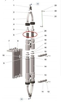 1020805 ब्लैक पिंच वाल्व पाउडर कोटिंग गन पार्ट्स Pp07 मशीन के लिए