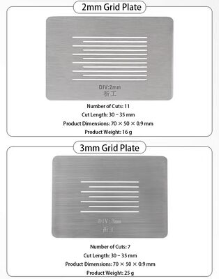 1 मिमी ग्रिड कटर, गाइड प्लेट और उपकरण के साथ पूर्ण क्रॉस-कट आसंजन परीक्षण किट